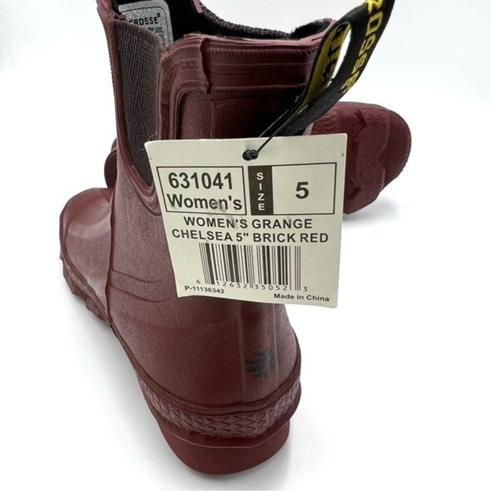 NEW Lacrosse Womens Size 5 Brick Red Grange Chelsea 5 Rain Boots Shoes - Picture 13 of 14